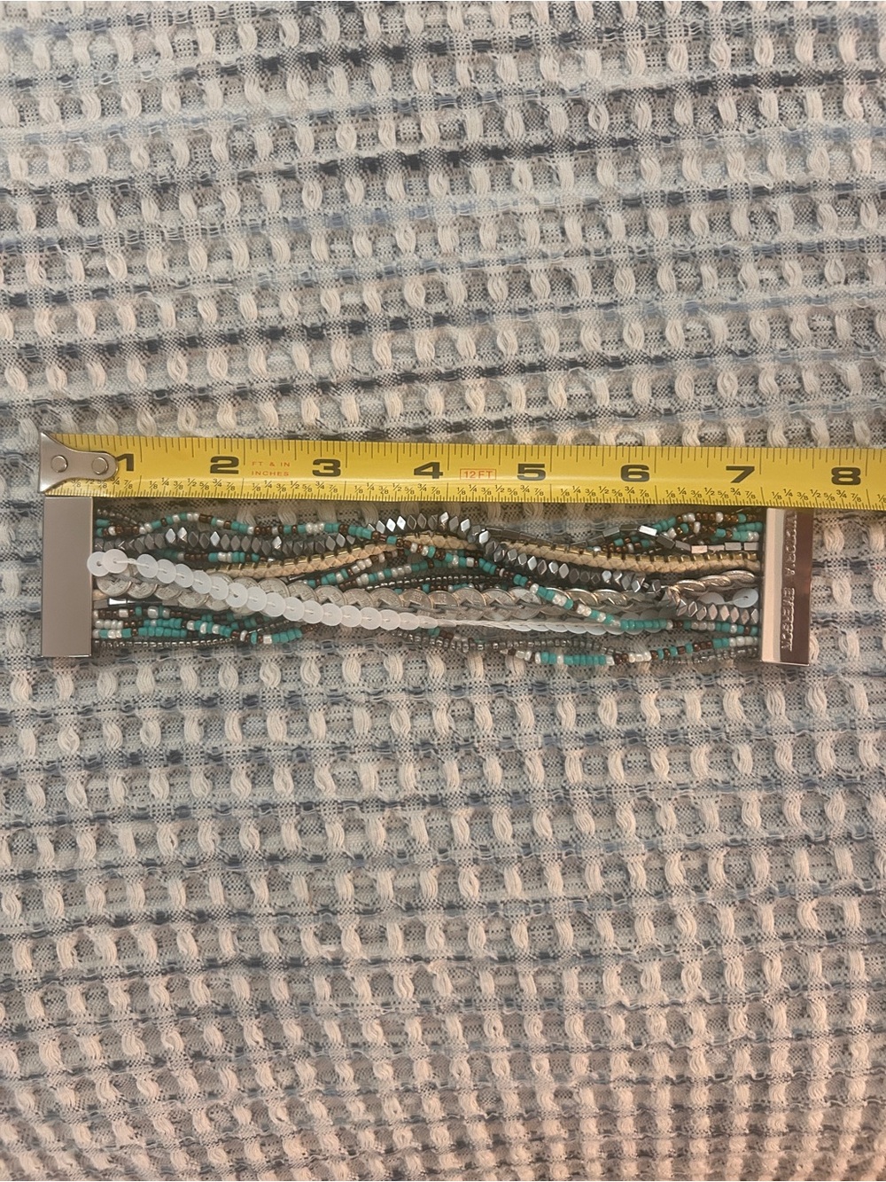 Victoria Emerson Multistrand Bracelets in Turquoise, White & Metallic Tones - Picture 6 of 6